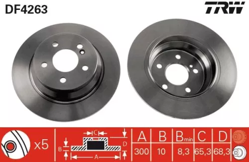 Remschijf TRW DF4263)
