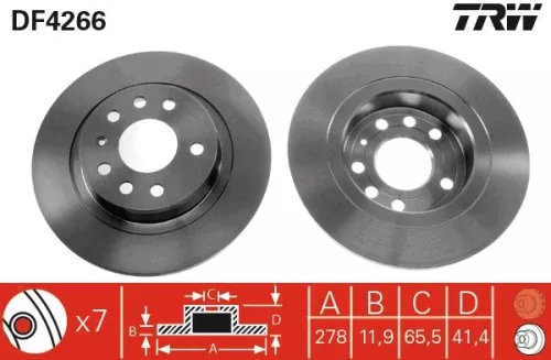 Brake Disc TRW DF4266)