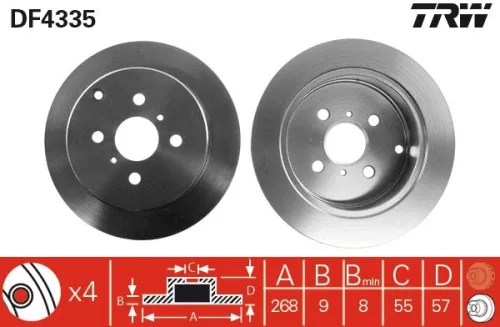 Remschijf TRW DF4335)
