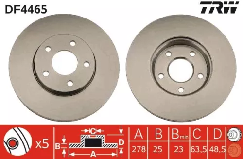 Brake Disc TRW DF4465)