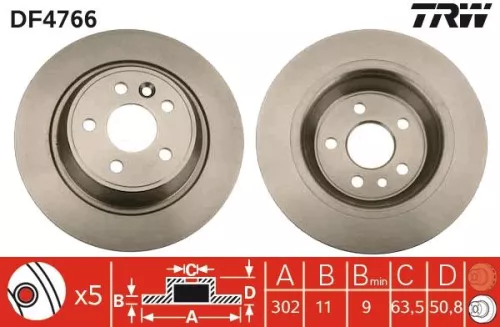 Remschijf TRW DF4766)
