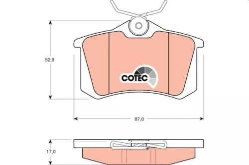 Brake Pad Set, disc brake TRW GDB1330)