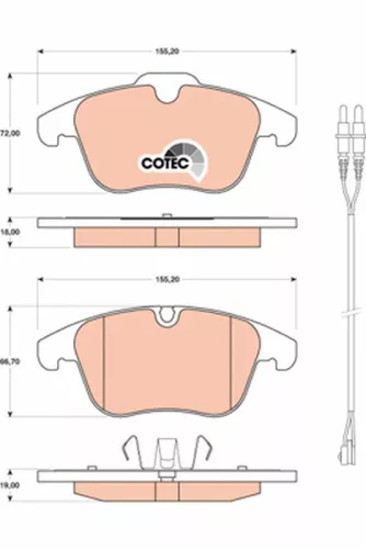 Remblokkenset, schijfrem TRW GDB1818)