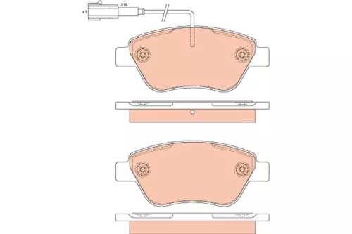 Brake Pad Set, disc brake TRW GDB1879)