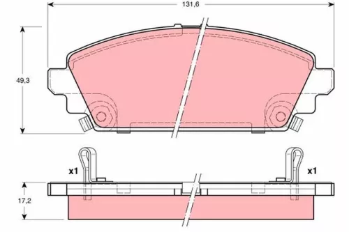 Brake Pad Set, disc brake TRW GDB3189)