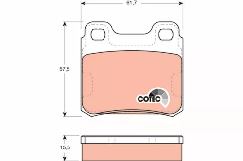 Brake Pad Set, disc brake TRW GDB952)