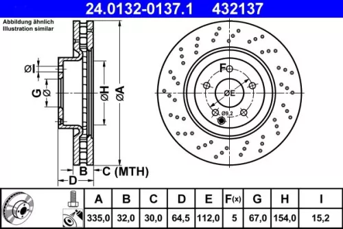 Remschijf ATE 24.0132-0137.1)