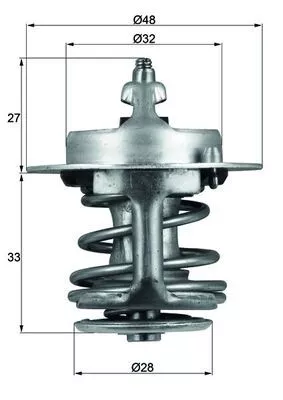 Thermostat, coolant MAHLE TX 63 83)