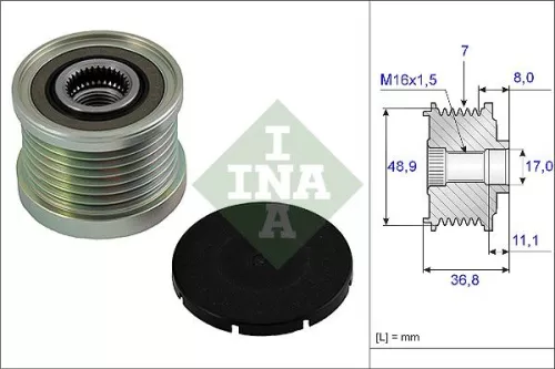 Alternator Freewheel Clutch Schaeffler INA 535 0081 10)