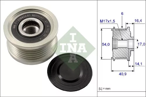 Vrijloopkoppeling van de dynamo Schaeffler INA 535 0112 10)
