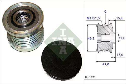 Vrijloopkoppeling van de dynamo Schaeffler INA 535 0193 10)