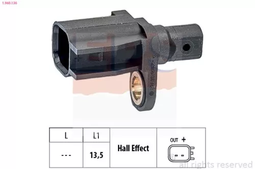 Sensor, wielsnelheid EPS 1.960.136)
