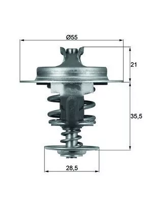 Thermostat, coolant MAHLE TX 67 83D)