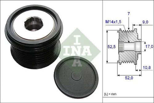 Vrijloopkoppeling van de dynamo Schaeffler INA 535 0209 10)