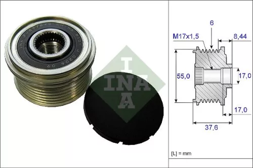 Vrijloopkoppeling van de dynamo Schaeffler INA 535 0246 10)