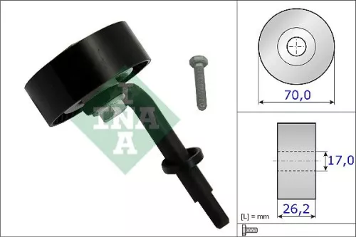 Spanrol, V-geribbelde riem Schaeffler INA 531 0783 10)