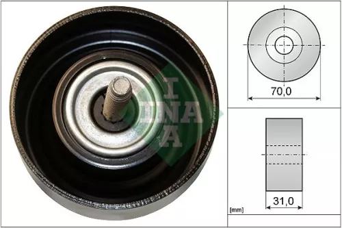 Ombuigings-/geleidingspoelie, V-geribbelde riem Schaeffler INA 532 0614 10)