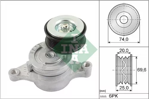 Riemspanner, V-geribbelde riem Schaeffler INA 534 0457 10)
