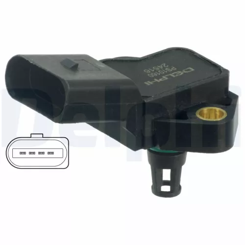 Sensor, druk in het inlaatspruitstuk DELPHI PS10160)