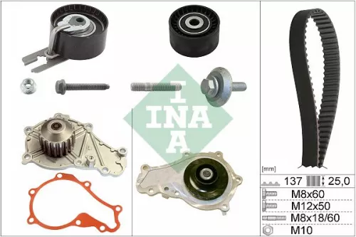 Water Pump & Timing Belt Kit Schaeffler INA 530 0375 30)