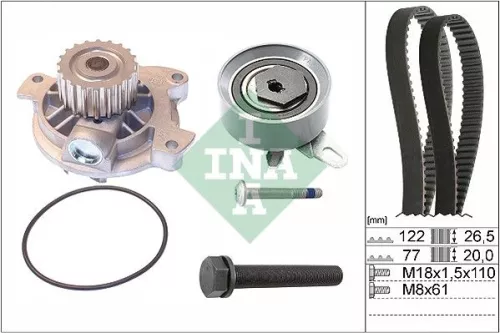 Water Pump & Timing Belt Kit Schaeffler INA 530 0406 30)
