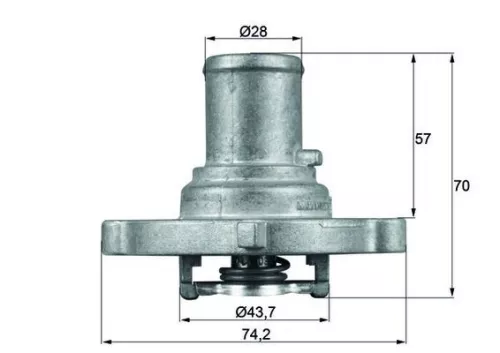 Thermostaat, koelvloeistof MAHLE TI 122 87D)