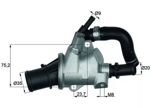 Thermostaat, koelvloeistof MAHLE TI 145 88)
