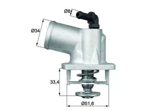 Thermostaat, koelvloeistof MAHLE TI 54 92D)