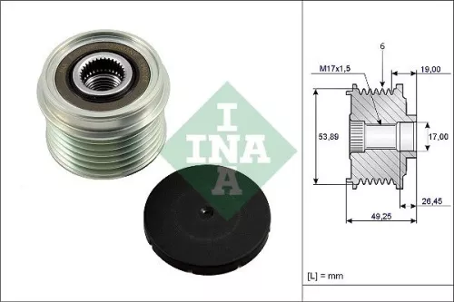 Vrijloopkoppeling van de dynamo Schaeffler INA 535 0233 10)