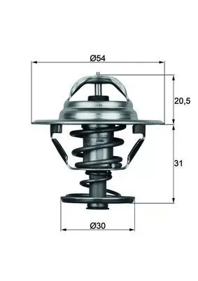 Thermostaat, koelvloeistof MAHLE TX 10 88D)