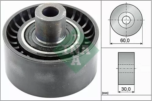 Ombuigings-/geleidingspoelie, V-geribbelde riem Schaeffler INA 532 0538 10)