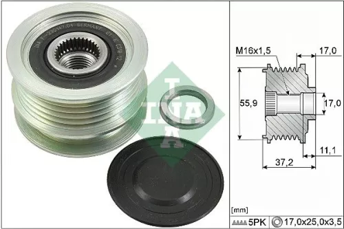 Alternator Freewheel Clutch Schaeffler INA 535 0116 10)