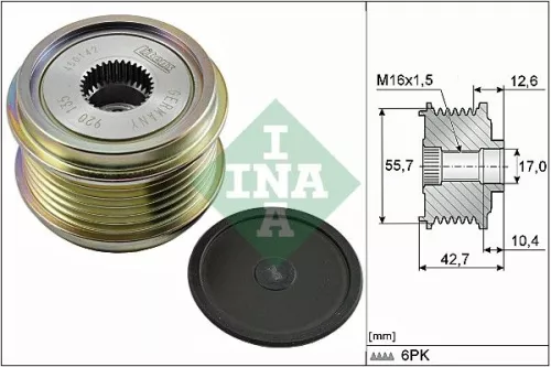 Vrijloopkoppeling van de dynamo Schaeffler INA 535 0276 10)