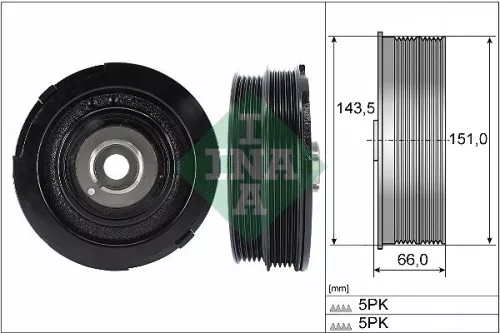 Riempoelie, krukas Schaeffler INA 544 0069 10)