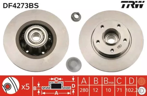 Brake Disc TRW DF4273BS)