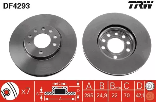 Remschijf TRW DF4293)