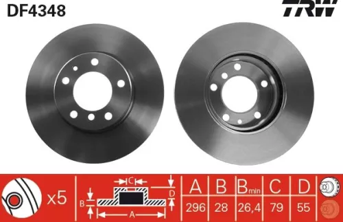 Remschijf TRW DF4348)