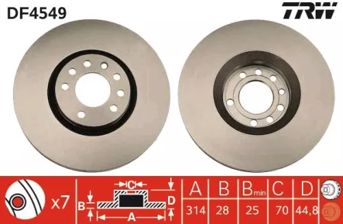 Brake Disc TRW DF4549)