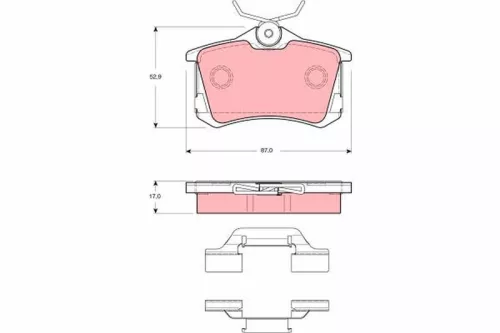 Brake Pad Set, disc brake TRW GDB1416)