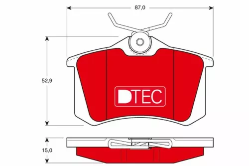 Brake Pad Set, disc brake TRW GDB823DTE)