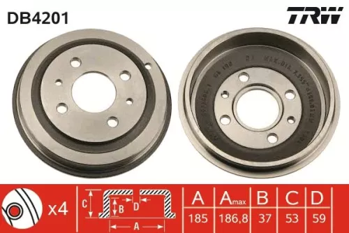Brake Drum TRW DB4201)