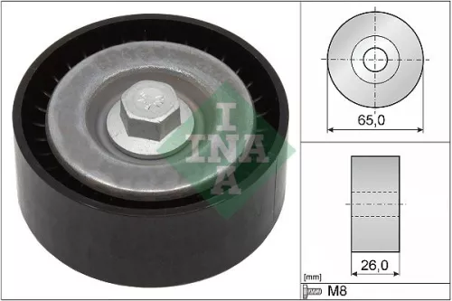 Ombuigings-/geleidingspoelie, V-geribbelde riem Schaeffler INA 532 0621 10)