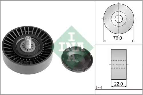 Ombuigings-/geleidingspoelie, V-geribbelde riem Schaeffler INA 532 0323 10)