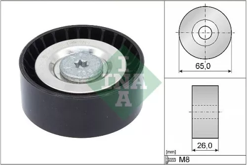 Ombuigings-/geleidingspoelie, V-geribbelde riem Schaeffler INA 532 0571 10)