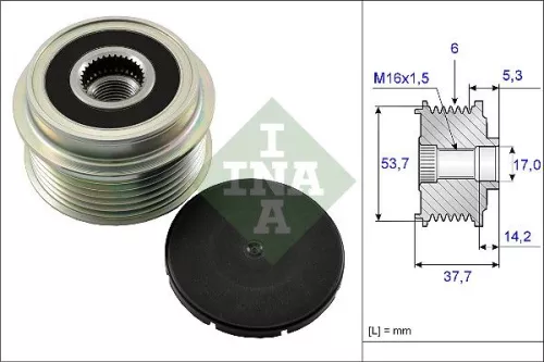 Vrijloopkoppeling van de dynamo Schaeffler INA 535 0132 10)