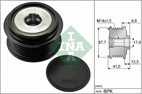 Vrijloopkoppeling van de dynamo Schaeffler INA 535 0313 10)