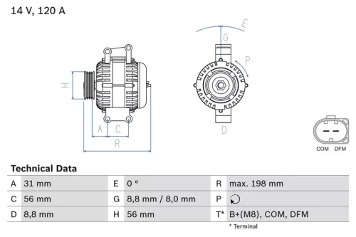 Dynamo BOSCH 0 986 045 380)