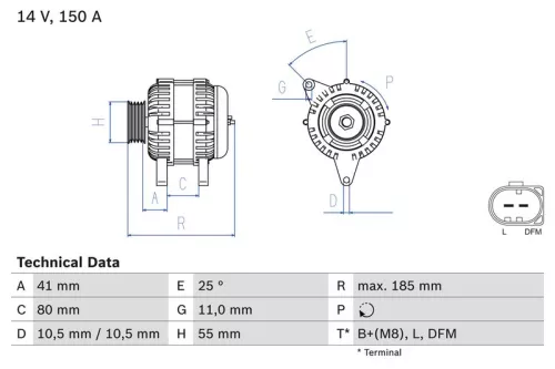 Dynamo BOSCH 0 986 083 760)