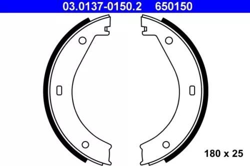 Remblokkenset, parkeerrem ATE 03.0137-0150.2)