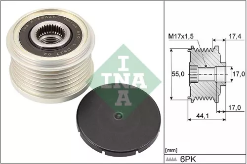 Vrijloopkoppeling van de dynamo Schaeffler INA 535 0312 10)